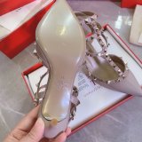 Wholesale 2023 Replica Valentino Three belts Middle Heel Perfect Shoes