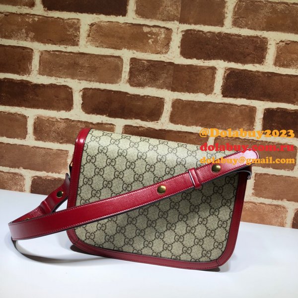 Gucci Replica GG Horsebit 1955 small shoulder 602204 red bag