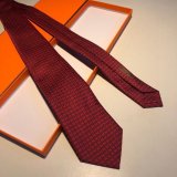 Hermes Faconnee H tie in hand-sewn silk