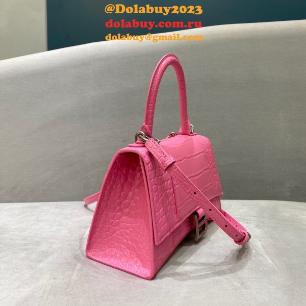 Balenciaga Replica Women's Hourglass S top handle bag Pink