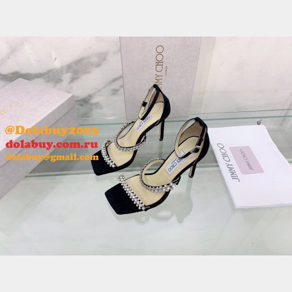 Suede Sandals Replica Jimmy Choo 7 Star Heel 10CM Shoes