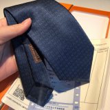 Hermes Faconnee H tie in hand-sewn silk