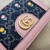 Gucci 523155 AAA Replica GG Supreme Ophidia Card Case Wallet