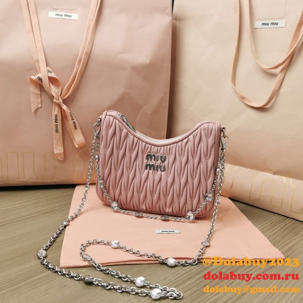 Best 2024 Replica Miu Miu Matelasse 5BH211 Quality Fake Bag