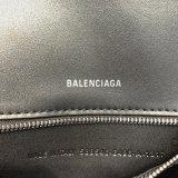 Replica Balenciaga Hourglass Top Handle Bag Lychee pattern black