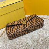 Fendi Best Fashion 212200 Maca embossing Apricot Bags