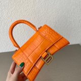 Fake Balenciaga Online Store Crocodile Pattern Hourglass 19/23cm Bag