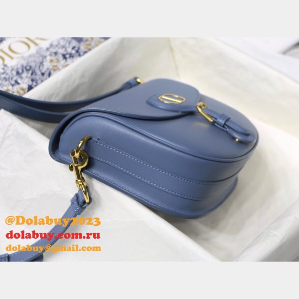 Replica High Quality Dior Bobby Bag Blue Box Calfskin