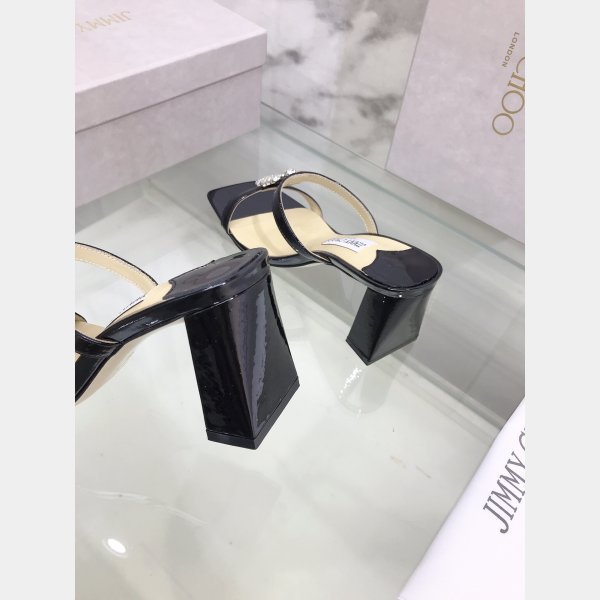 Top Designer Flat Sandals Jimmy Choo Heel 7 cm High Replica Shoes