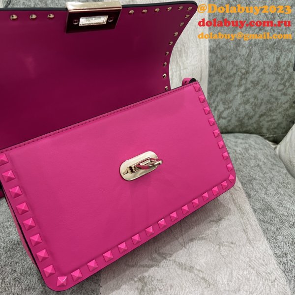 Luxury Valentino Garavani Rockstud Calf Large Bag