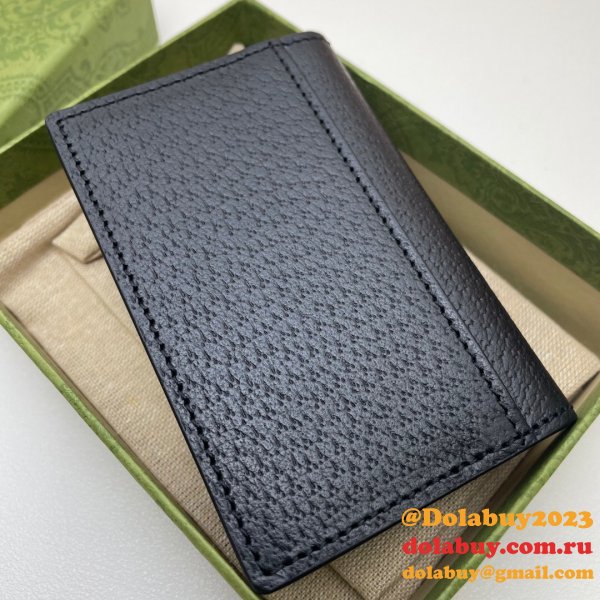 High Quality Gucci Replica 547075 GG Marmont card case in black leather