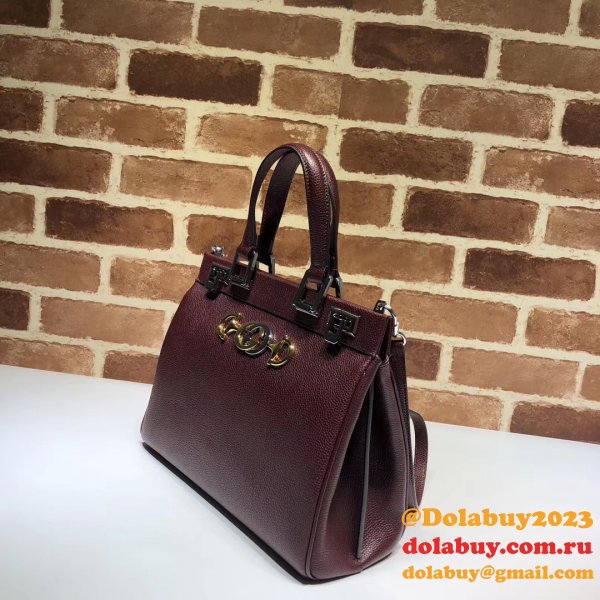 High Quality Leather Gucci 569712 Zumi Small Top Handle Replica Bag