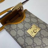 Replica Best Gucci 658229 Padlock mini bag in beige and ebony GG Supreme