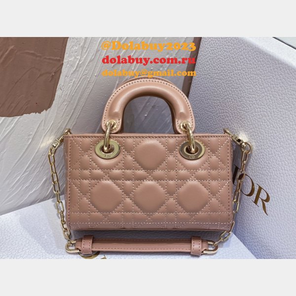 Designer Replica Dior D-joy 16CM Pink Bags For Sale