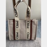 Best Quality Chloe Woody Tote Bag in Cotton Canvas 36CM