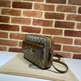 Gucci Replica Horsebit 1955 Small Brown or White Leather Shoulder 645454 Bag