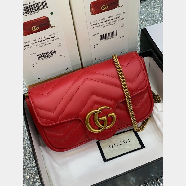 Gucci Wholesale GG Marmont Mini chain shoulder 476433 bag