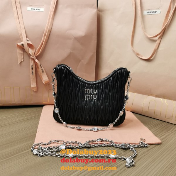 Best 2024 Replica Miu Miu Matelasse 5BH211 Quality Fake Bag