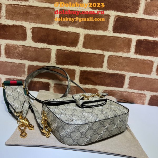 Gucci Luxury Replicas Horsebit 1955 mini 658574 bag GG Supreme canvas