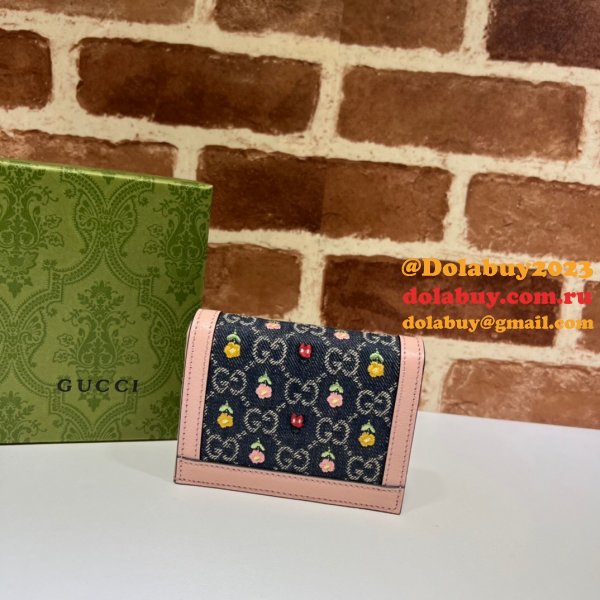 Gucci 523155 AAA Replica GG Supreme Ophidia Card Case Wallet