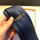 Hermes Faconnee H tie in hand-sewn silk