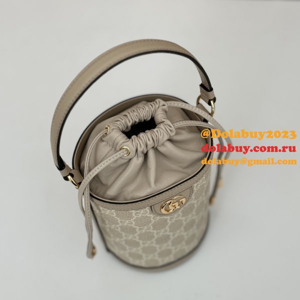 Knockoff Gucci Ophidia Inspired Bucket Ebony Supreme 760199 Bag