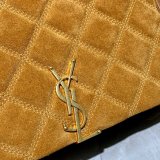 Saint Laurent Becky Small Brown Monogram Luxury Quilted Shoulder