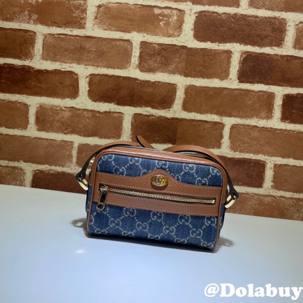 Gucci Replica 517350 Ophidia GG mini blue bag