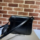 Fake Gucci Crocodile Trim Messenger Sales Online 702136 Bag